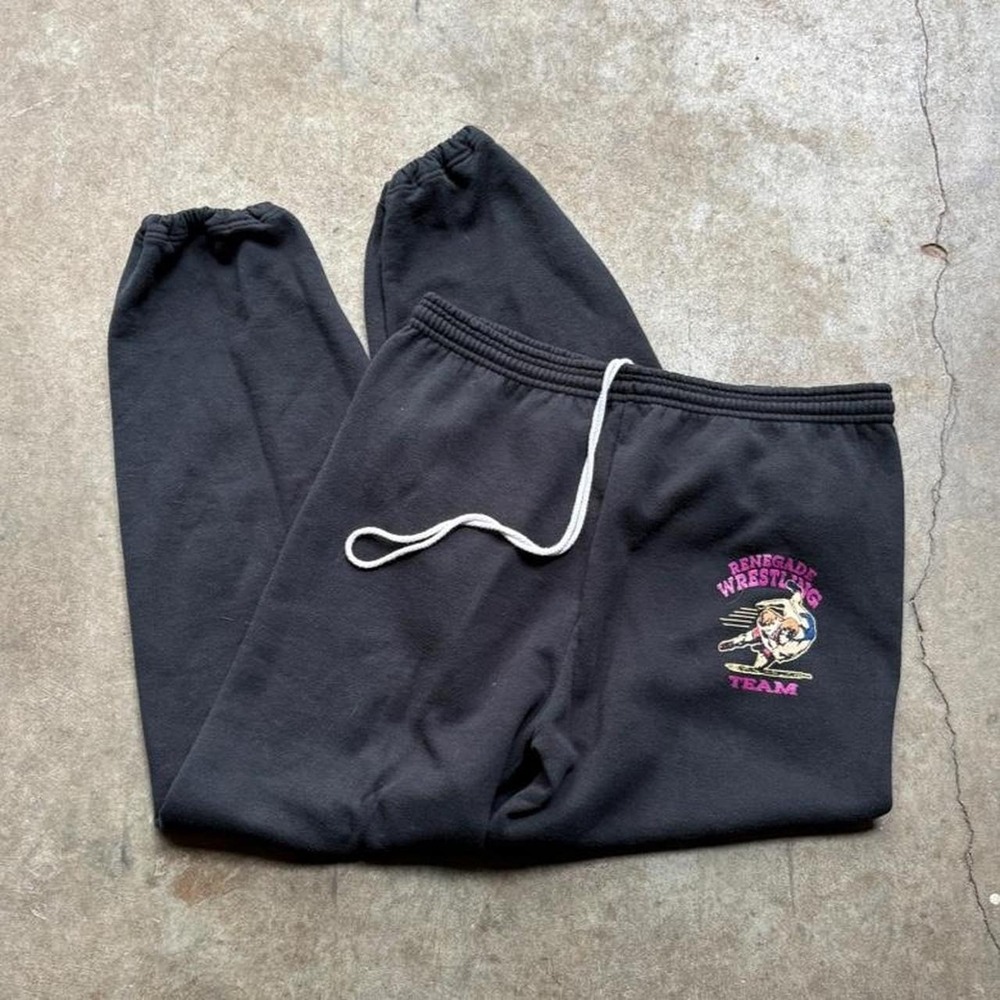 Vintage 90s black wrestling sweatpants Mens Size XXL
